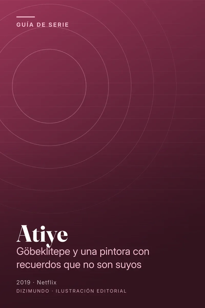 Portada editorial de DiziMundo para la guía de Atiye, con el título en tipografía serif sobre un fondo degradado
