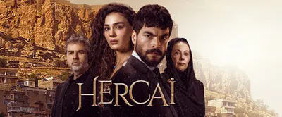 Reyyan y Miran junto a integrantes de las familias Şadoğlu y Aslanbey en la imagen oficial de Hercai