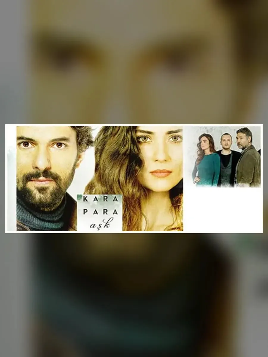 Engin Akyürek y Tuba Büyüküstün en la imagen promocional oficial de Kara Para Aşk