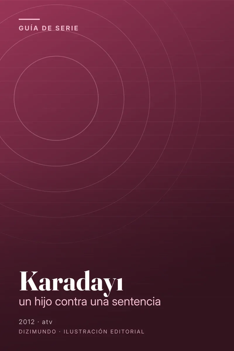 Portada editorial de DiziMundo para la guía de Karadayı, con el título en tipografía serif sobre un fondo degradado