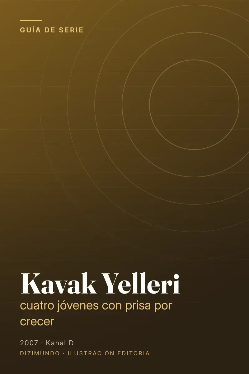Portada editorial de DiziMundo para la guía de Kavak Yelleri, con el título en tipografía serif sobre un fondo degradado